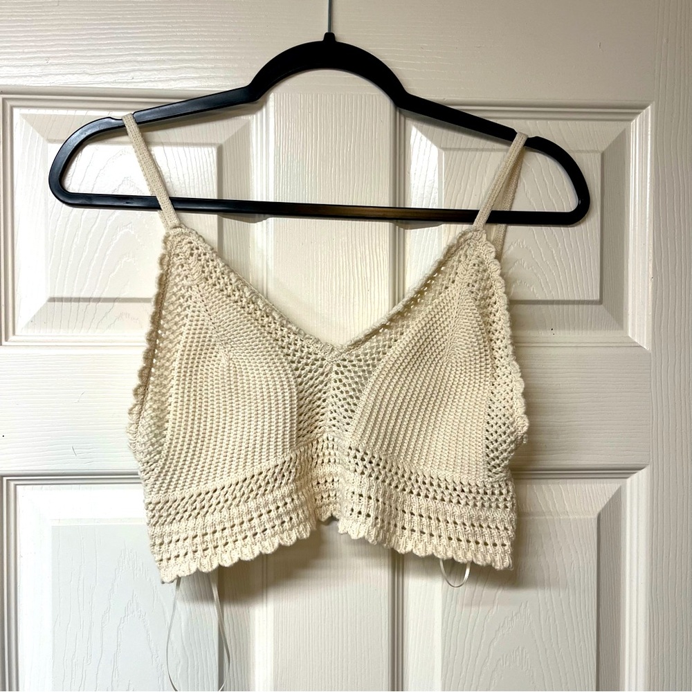 Crochet Bikini Top Cream